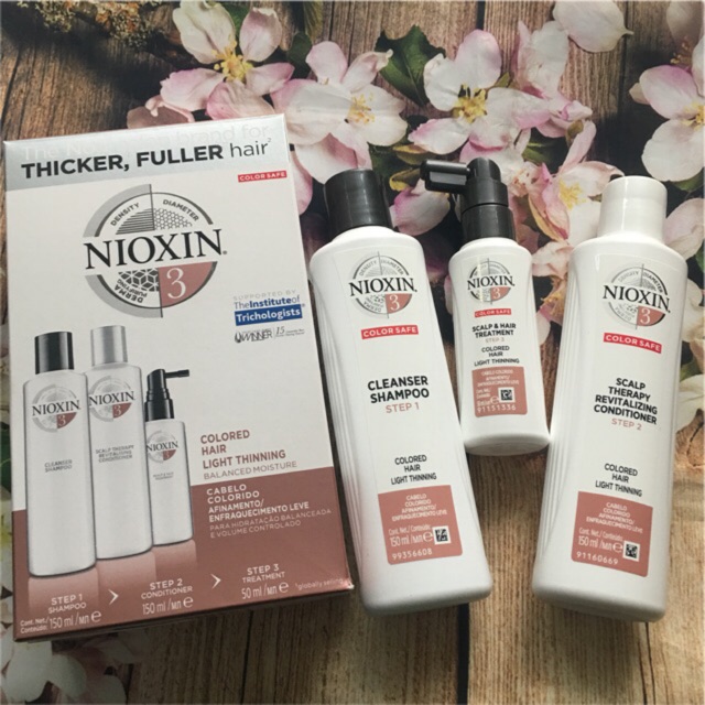 Bộ Dầu Gội Nioxin Số 3 Gồm 3 Chai | 1 Chai Gội | 1 Chai Xả | 1 Chai Tinh Dầu