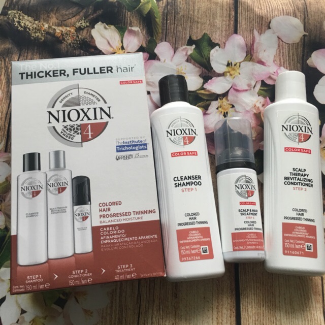 Bộ Dầu Gội Nioxin Số 4 Gồm 3 Chai | 1 Chai Gội | 1 Chai Xả | 1 Chai Tinh Dầu