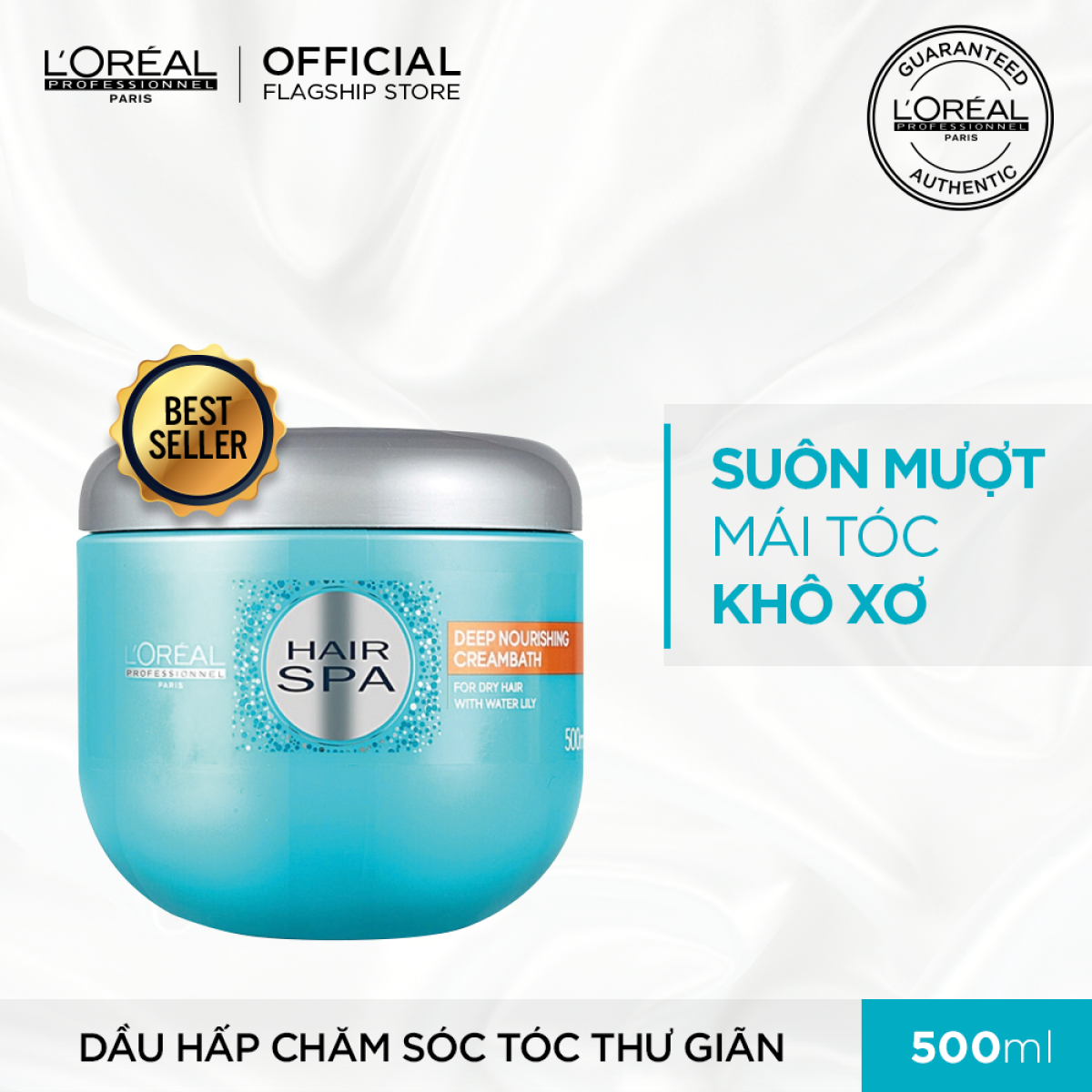 Kem hấp dầu Loreal Hair Spa Suôn Mượt