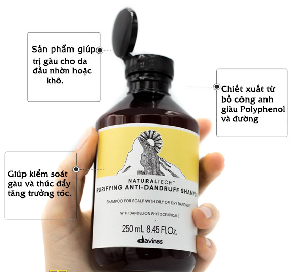 Dầu Gội Davines Trị Gàu Purifying Shampoo 