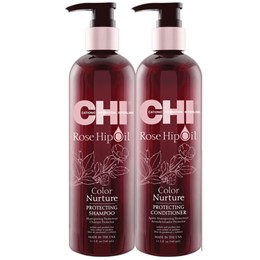 Dầu Gội Xả CHI Rose HIPOIL Color Nurture Protecting 340ml/739ml