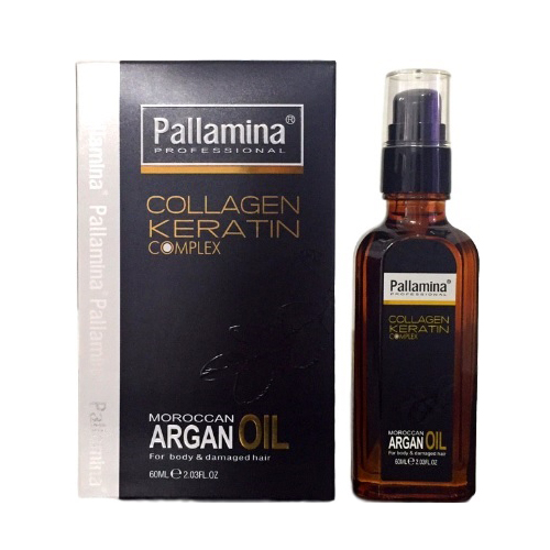 Tinh Dầu Pallamina Collagen Argan Oil Phục Hồi Tóc Hư Tổn 60ml