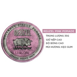 Sáp Vuốt Tóc Reuzel Pink Pomade Grease Heavy Hold Chính Hãng