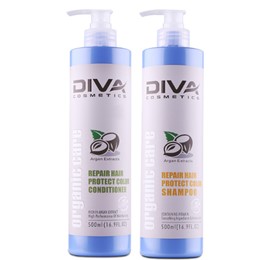 Dầu Gội Xả Diva Organic Dưỡng Màu Phục Hồi Tóc Hư Tổn