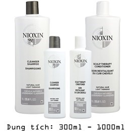 Cặp Dầu Gội Xả NIOXIN Số 1 Chống Rụng Tóc 300ml/1000ml