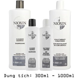 Cặp Dầu Gội Xả NIOXIN Số 2 Chống Rụng Tóc 300ml/1000ml