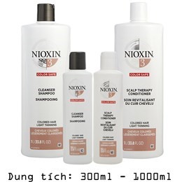 Cặp Dầu Gội Xả NIOXIN Số 3 Chống Rụng Tóc 300ml/1000ml